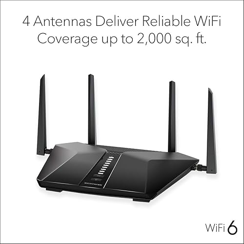 Miniatura 6 de NETGEAR Nighthawk 5-Stream AX5 WiFi 6 Router (RAX43) AX4200 Velocidad inalámbrica (hasta 4.2 Gbps) | Cobertura de 2,000 pies cuadrados (renovado)