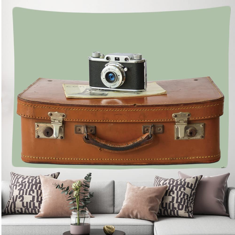 Ulticool, Appeso a Parete Home Decor, Old Retro Suitcase Chamber, 200 x 150 cm Large, Wall Tapestry Carpet Murals - Image 3
