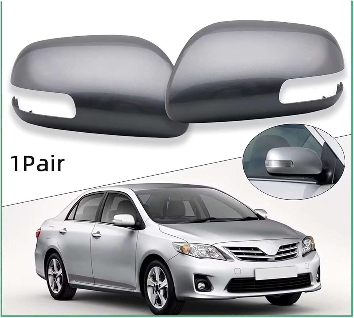 サイドミラー と互換性のあるカローラ用 と互換性のあるアルティス用 E150 2007-2013 2個 バックミラーキャップ シェル