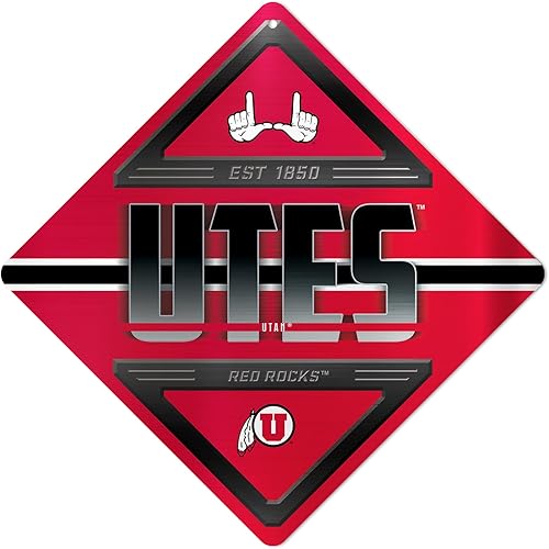 Miniatura 23 de Rico Industries NCAA - Letrero de metal estándar de 16.5 x 16.5 pulgadas, decoración del hogar, dormitorio, oficina, cueva de hombre