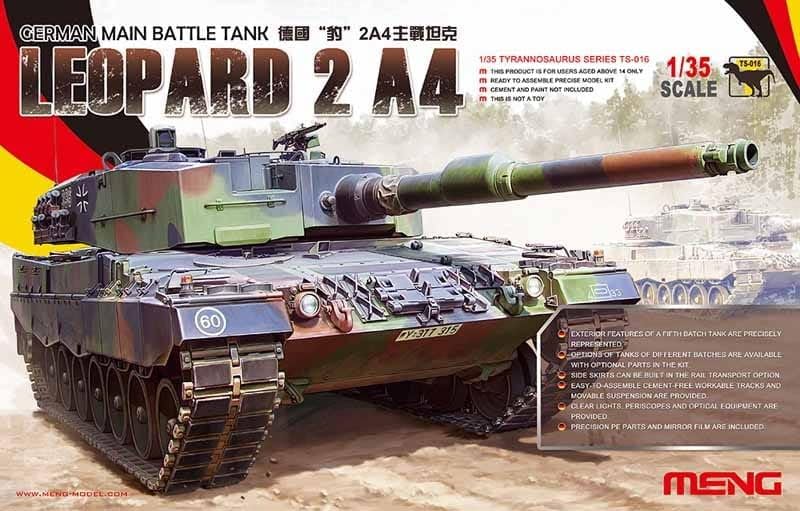 Miniatura 9 de Meng Kit de modelo de tanque de batalla principal alemán leopardo