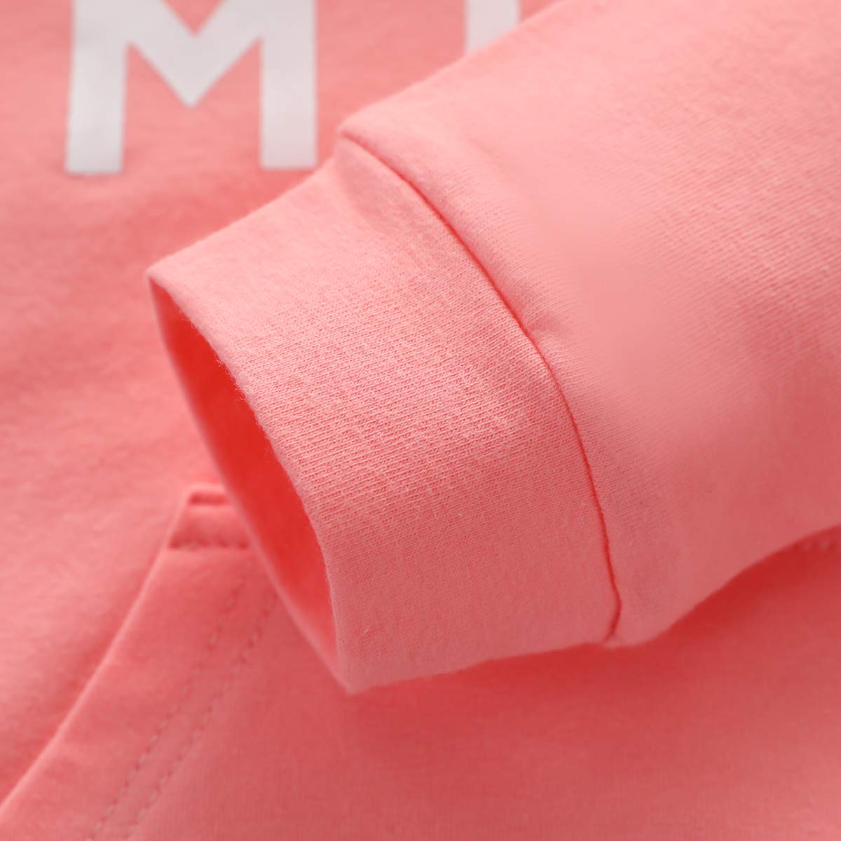 Geagodelia Ensemble de Vêtement pour Bébé Fille Garçon Haut Tops Sweat à Capuche Manche Longue Imprimé Lettre + Pantalon Imprimé Floral