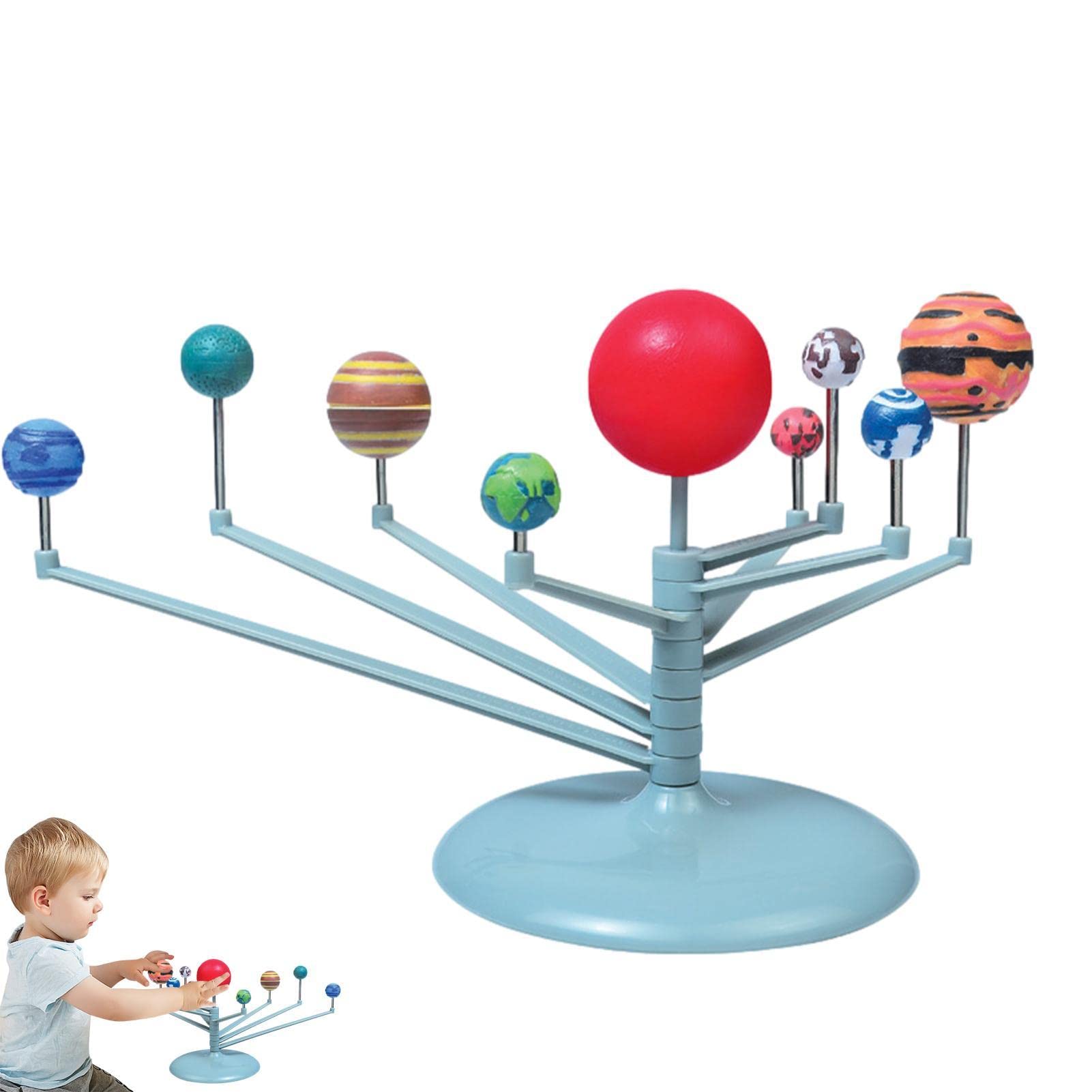 4 Pcs Solar System Model Kit for Kids,Glow In The Dark Solar System | Glow in The Dark 3D Planets, Arts and Crafts Science Kits STEM Toys for Kids Aged 8+ Generic