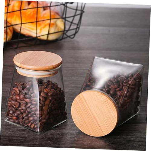 Miniatura 2 de YARNOW Recipientes de alimentos Recipiente de vidrio con tapa Recipiente de sellado de vidrio Contenedores de vidrio Tarros de vidrio con tapas