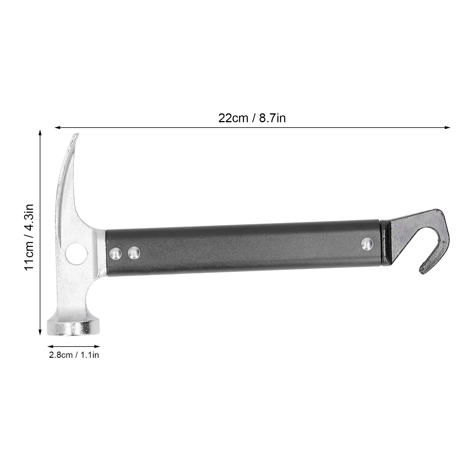 Marteau de Pique-nique Portable Ultra Léger, Extracteur de Piquets en Alliage D'aluminium, Mini Outil D'extérieur, Camping Léger pour Randonnée, Sac à Dos, Jardinage, Maillet de