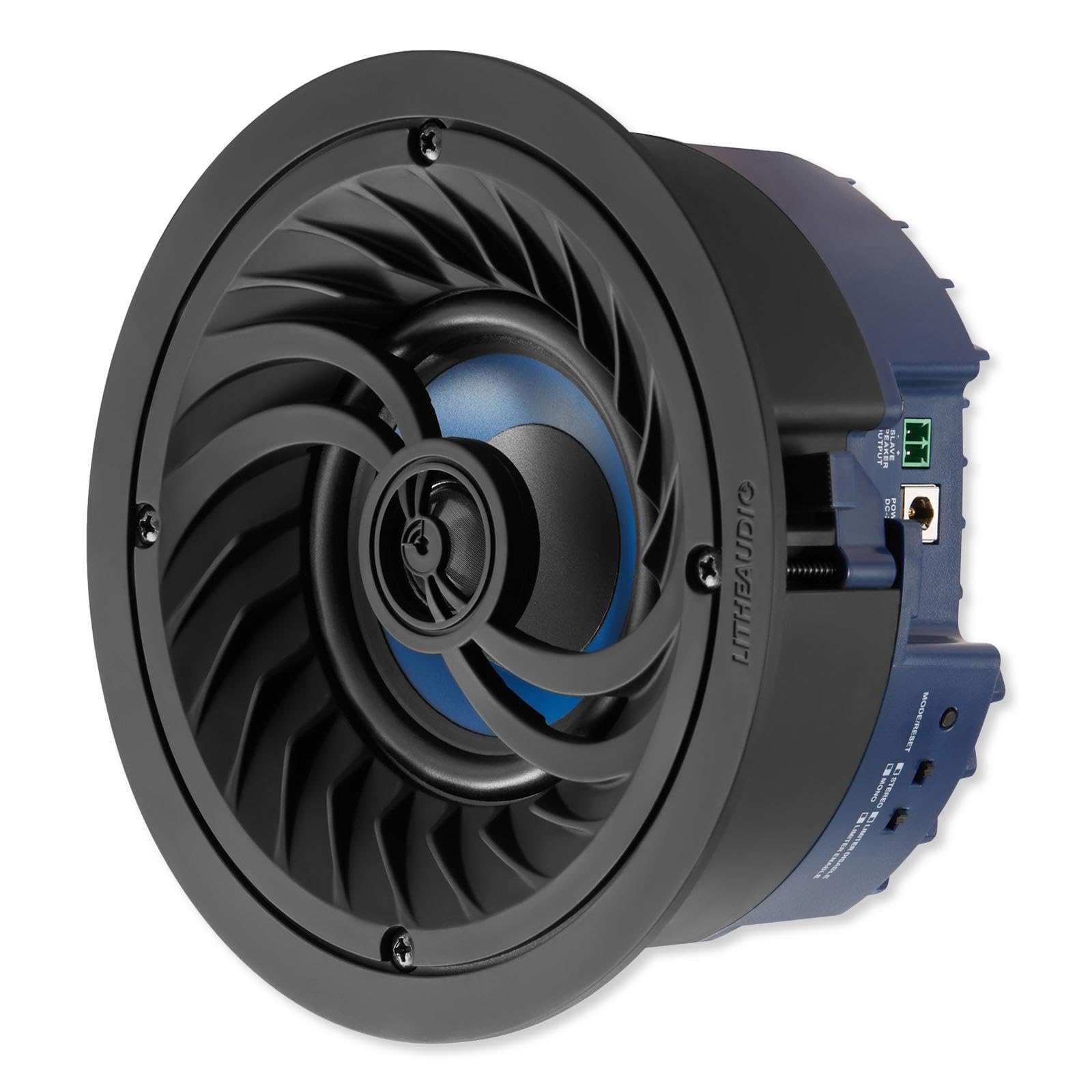 LITHEAUDIO Enceinte Bluetooth Compacte Tout-en-Un 4” (03250), Amplificateur Classe D 25W RMS Intégré, Classement IP44, Commande Vocale, Parfait pour Petites Salles de Bains, Chambres, Chambres d’Hôtel