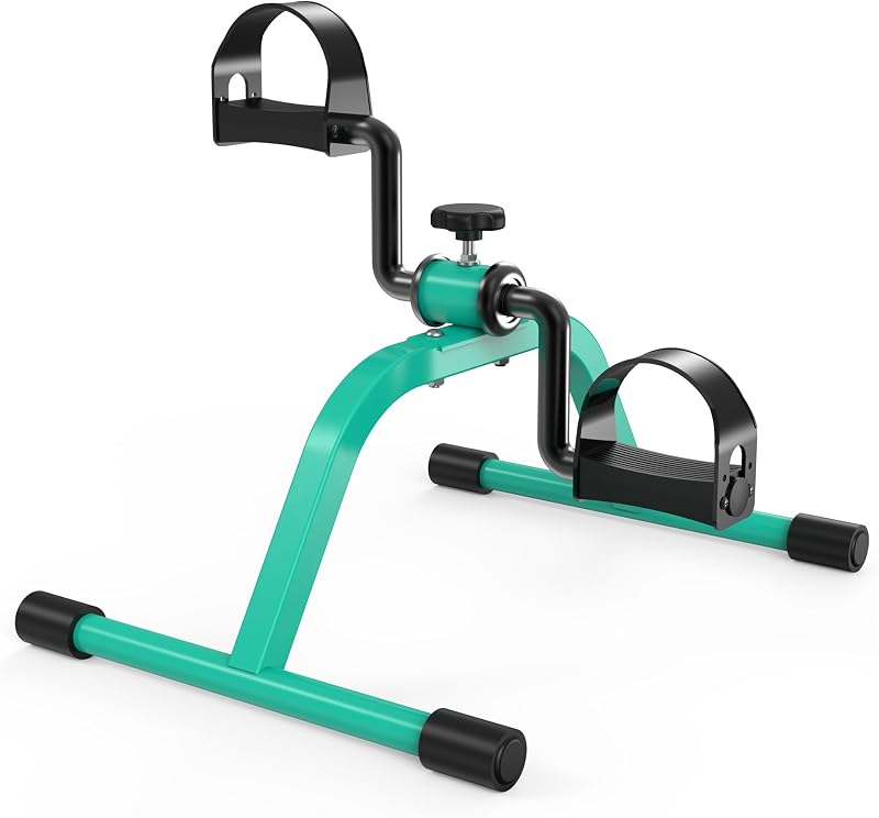 RYGEO Mini bicicleta estática con pedal para ejercicio de recuperación de piernas y brazos, bicicleta de suelo ligera y portátil