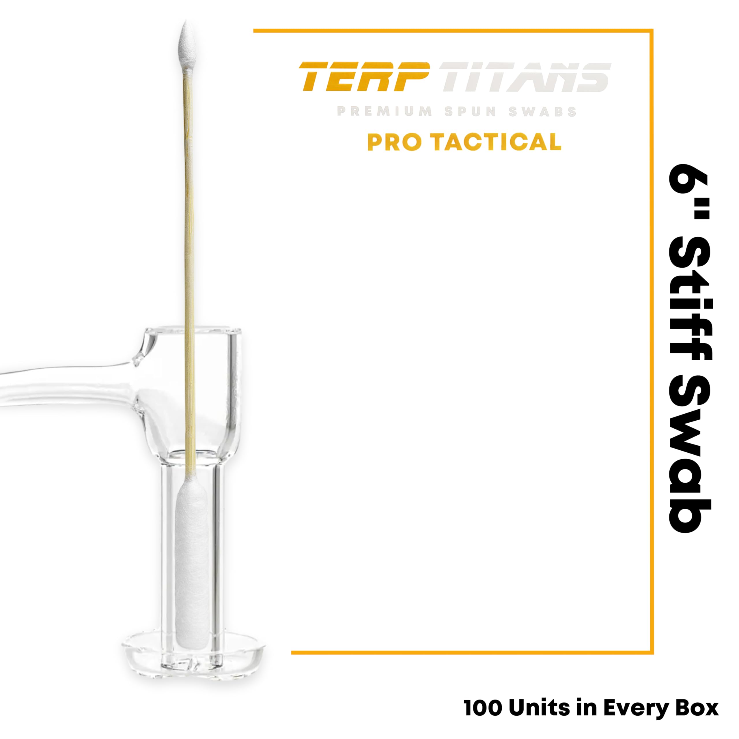 TerpTitans - Pro Tactical - Bastoncillos de algodón de bambú de 6 pulgadas, paquete de 2, punta de barril XL para máxima absorción y puntas de punta fina para espacios reducidos