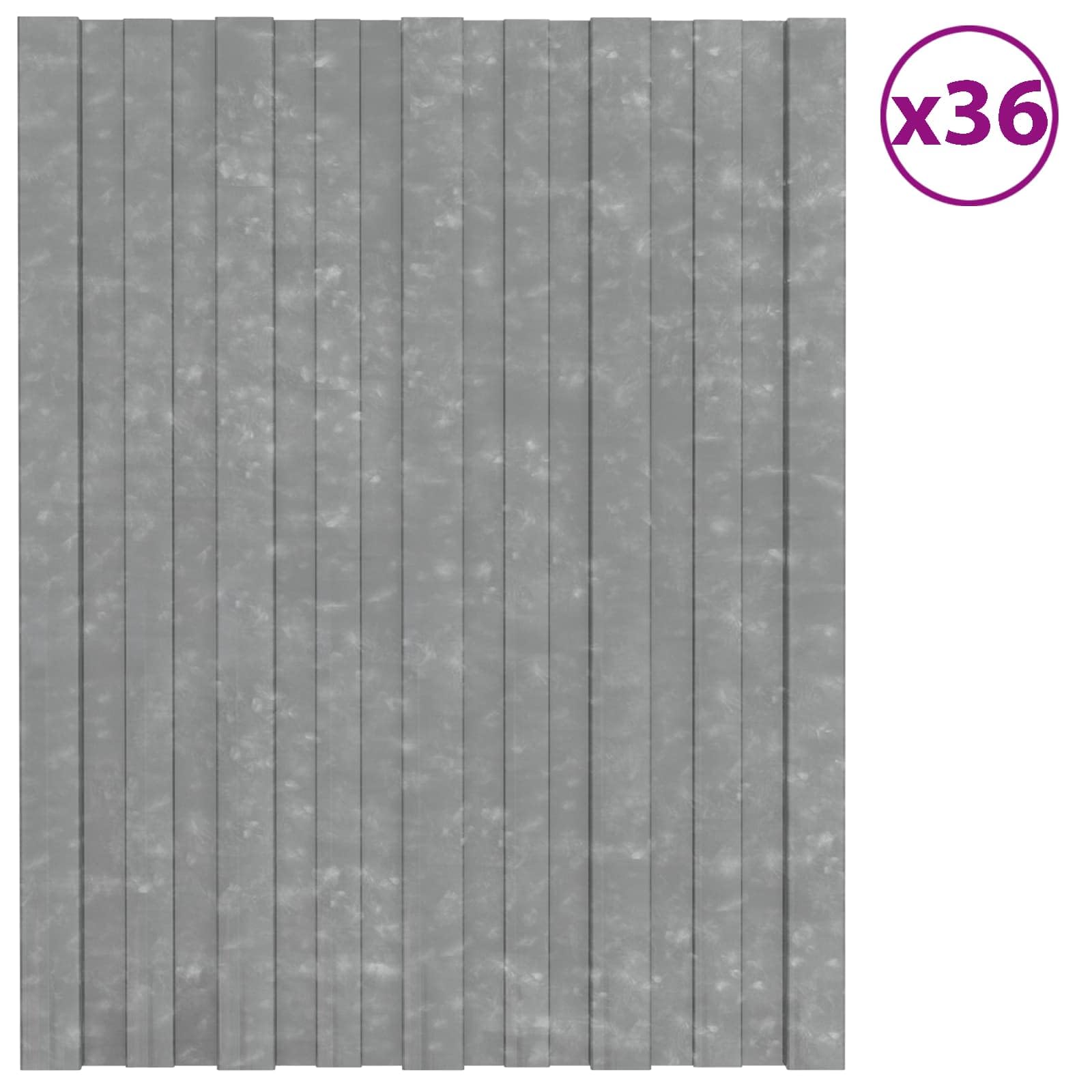 36 paneles de techo de acero galvanizado de 60 x 45 cm para cobertizos de jardín y cobertizos, cubierta de techo estable para edificios temporales