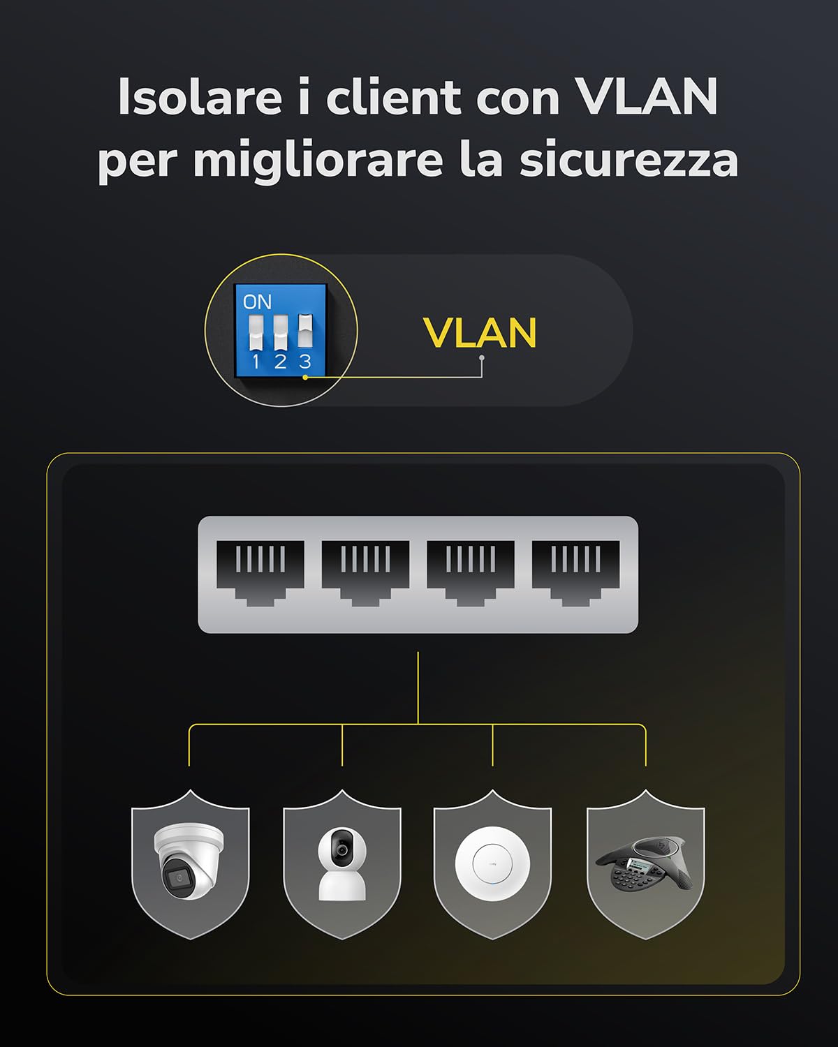 Cudy FS1010P Switch Ethernet 8+2 Porte Poe+ 120W, 8 Porte 10/100Mbps Poe+, Switch Unmanaged, CCTV/VLAN, No Alimentazione Aggiuntiva, 802.3af/at, Versione Rack in Metallo