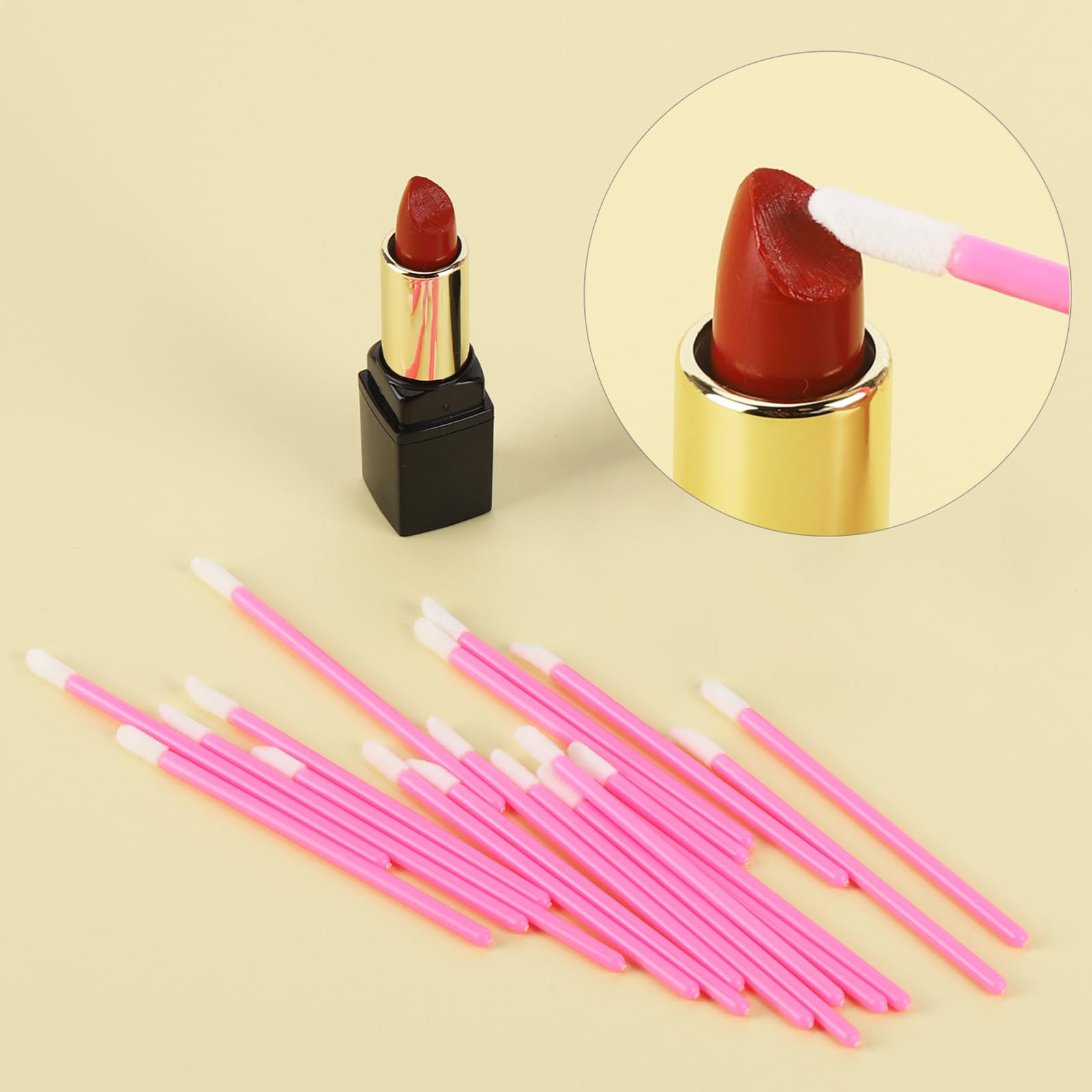 400 Stück Lippenpinsel, Lippenstift-Applikator, Lipgloss-Stäbe für Augen, Make-up-Anwendung