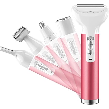Amazon 1台5役 レディースシェーバー 女性用シェーバー 電動 シェーバー 鼻毛カッター 眉毛シェーバー ムダ毛処理 顔 脇 腕 ビキニライン 背中 足 全身適用 男女兼用 Usb充電式 日本語説明書付き パープル Venuoker レディースシェーバー