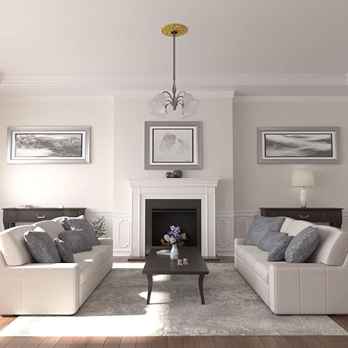 Vista 220 de Ekena Millwork CM18NOPOS Medallón de techo Norwich, 45.72cmOD x 8.97cmID x 1 3/8"P, pintado a mano cobre pulido