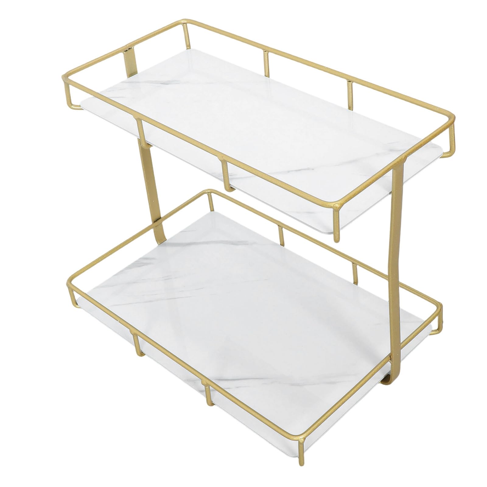 DOITOOL Organizer da Bagno a Due Ripiani in Ferro e Plastica per Cosmetici