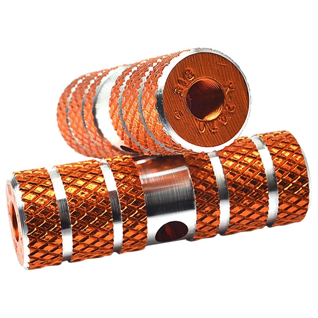 DYNWAVE Set of 2 Bike Pegs Made from Aluminum Alloy for Use, Orange