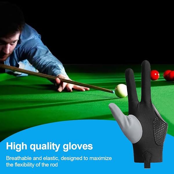 Left Hand Billiard Glove with 3 Fingers – Comfortable, Non-Slip for Swimming Pool Training - 5