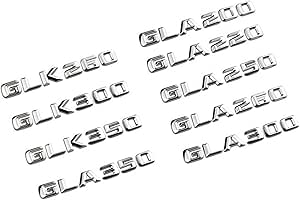 3D ABS Kofferbak Badge Letters E320 C220 ML 270 BCE CLK GLK 200 220 CDI CGI Badge Compatibel met ML 320 CDI 4matic Accessoires(ConvexChrome Silver2