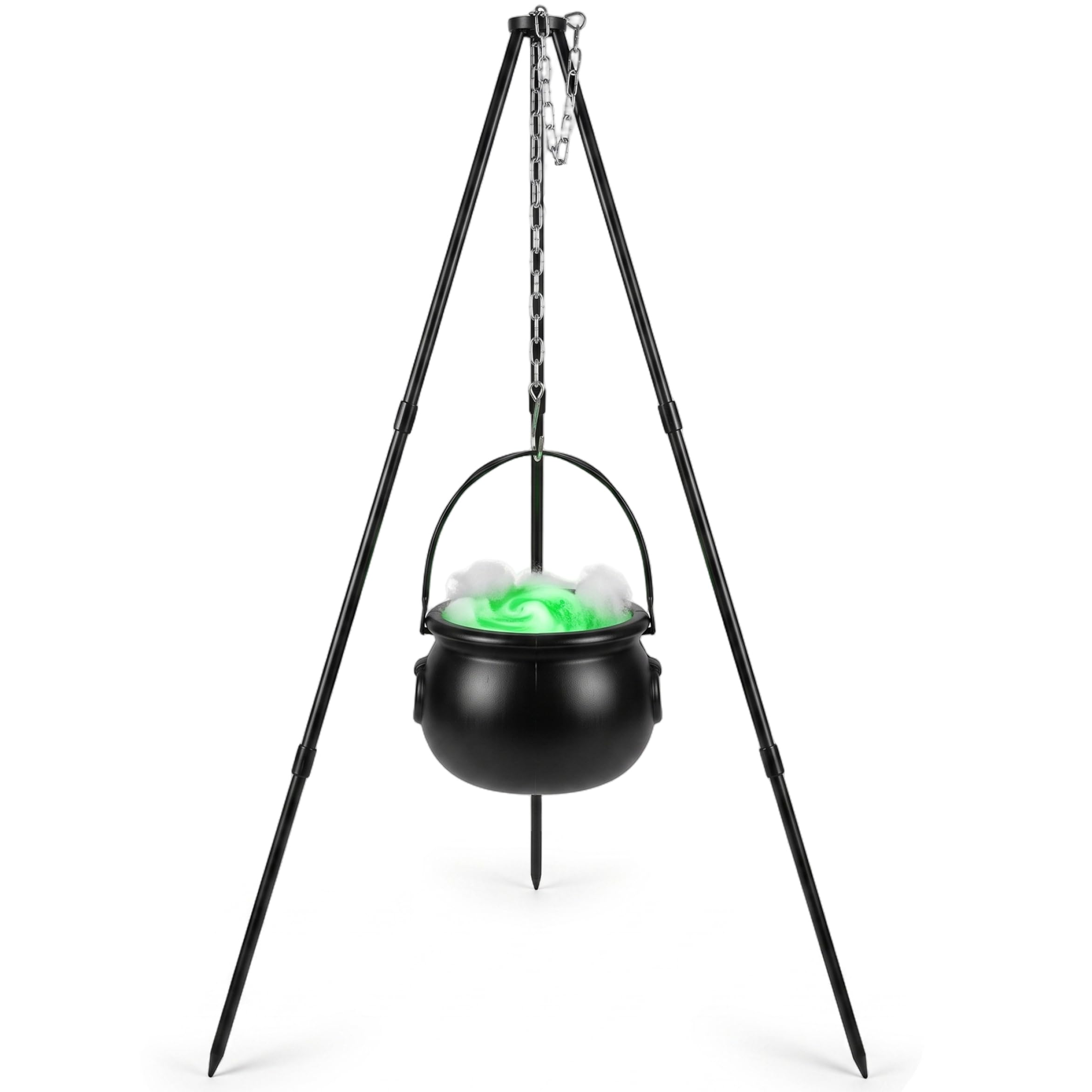 Yeaxxsqy 31" Black Witches Cauldron Halloween Decor, Large Prop for Party Haunted House