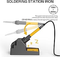 Vista 17 de 882 - Estación de soldadura digital 2 en 1 de retrabajo de aire caliente con 3 canales preestablecidos, soldadura automática de sueño, conversión
