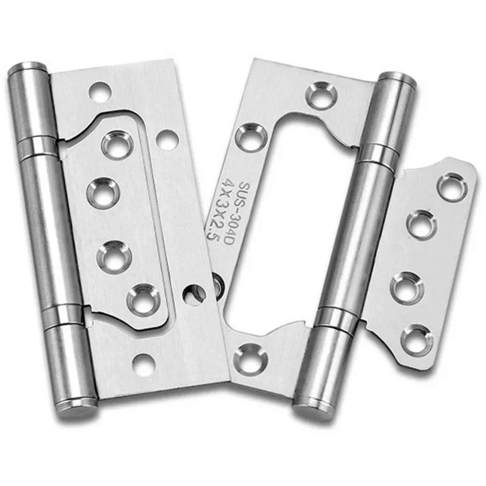 FQJYXWEWL Door Hinges Accessories Thickened Silent 304 Stainless Steel Mother 4" Inch 2Pcs(A-4 inch 2PCS)