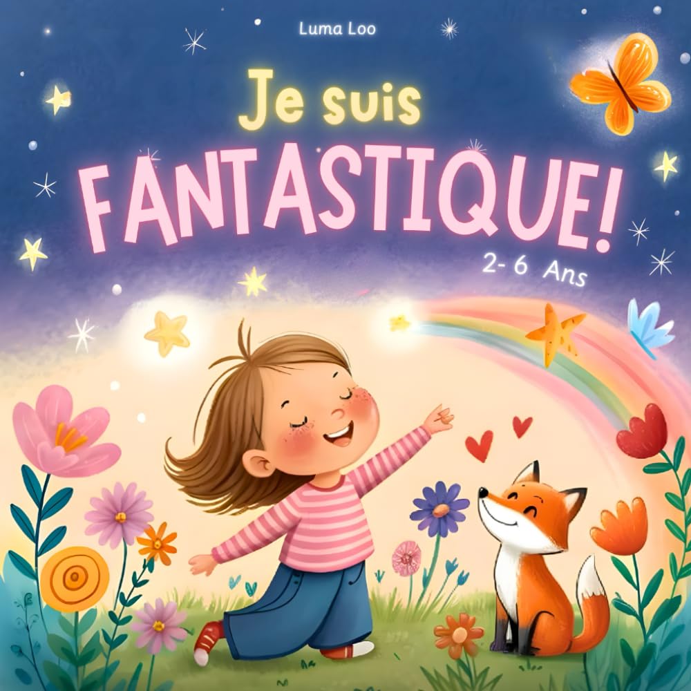 Livre d'enfants: Je suis Fantastique: Afirmations positives et rythmiques pour développer la confiance et l'amour de soi chez les toutes -petites filles 2-6 ans.