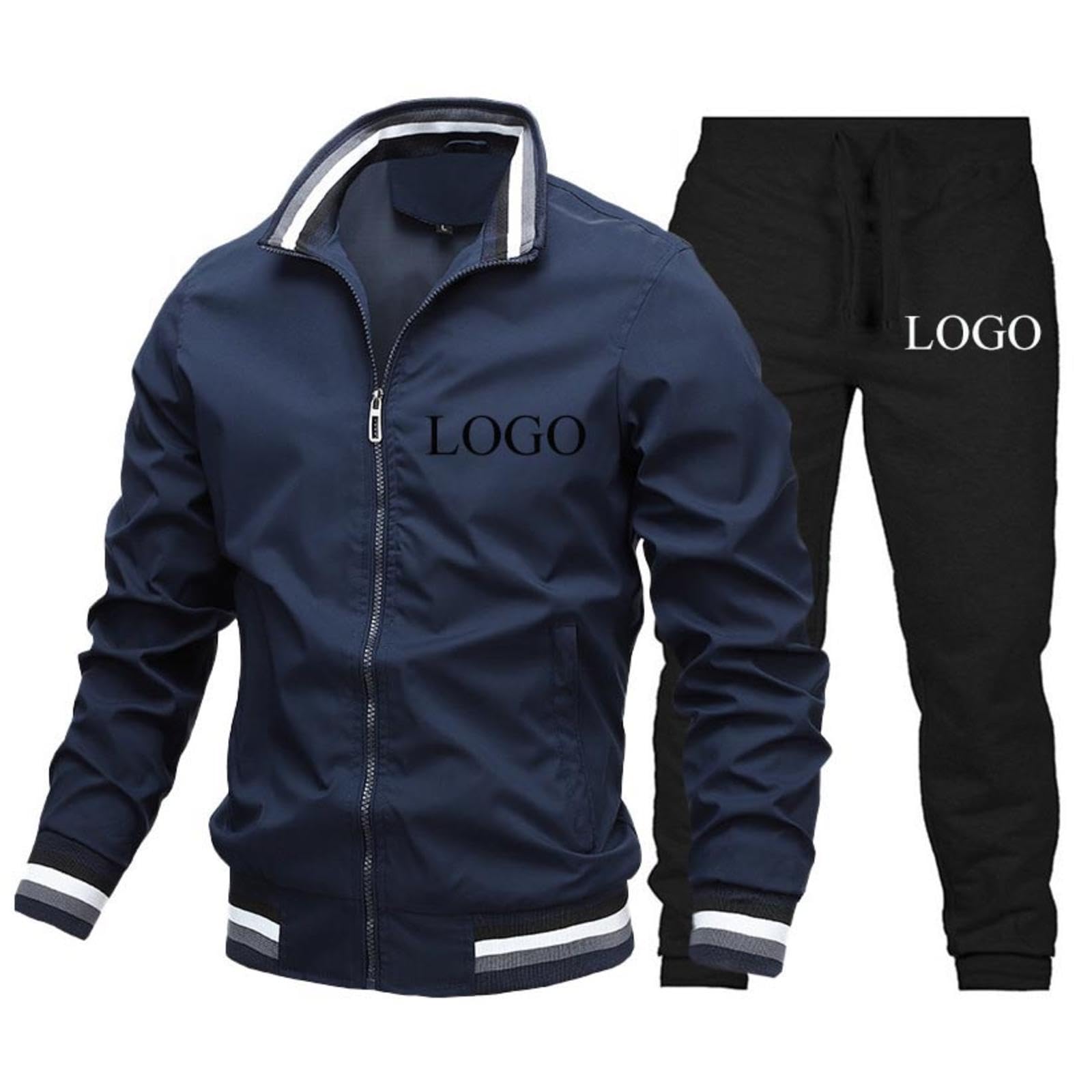 Tuta da Uomo Personalizzata Giacca e Pantaloni Personalizzati Completi da 2 Pezzi Tute Sportive da Jogging Set Felpa con Cappuccio alla Moda