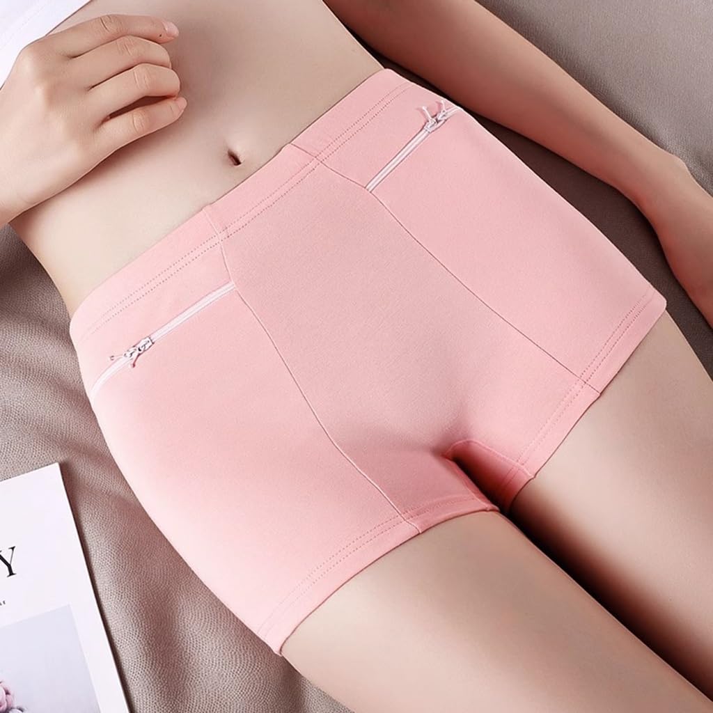 LaseVe Donna Tasca Boxer Sicurezza A Prova di Borseggiatore Biancheria Intima Cotone Mutandine Tasca Mutande Confezione 6