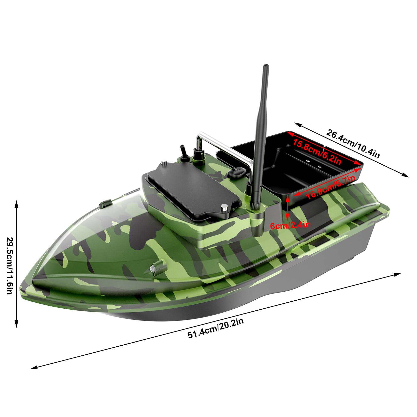 Bateau à appât - Bateau de pêche - Bateau RC - Pour la pêche à la carpe