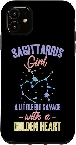 Funda para iPhone 11 con signos del zodiaco para mujer amante del horóscopo madre Sagitario