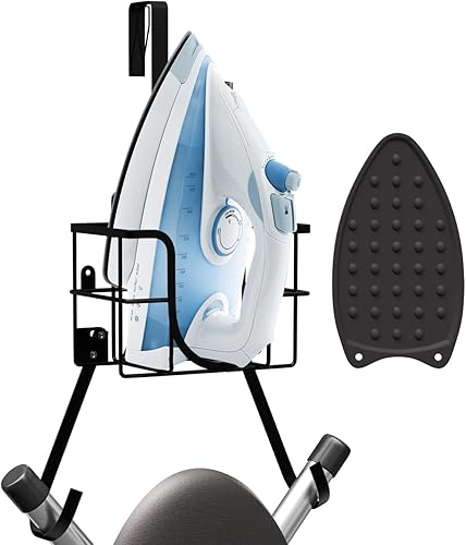 Hearth & Harbor Soporte para tabla de planchar para montaje en pared y sobre la puerta, almacenamiento y organización de lavandería, ahorro de
