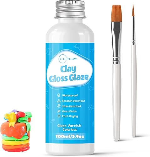Miniatura 6 de Caly and Glaze Kit de barniz  10.58 oz de arcilla de espuma moldeable para cosplay (blanco) de alta densidad y 3.4 fl oz de esmalte brillante kit