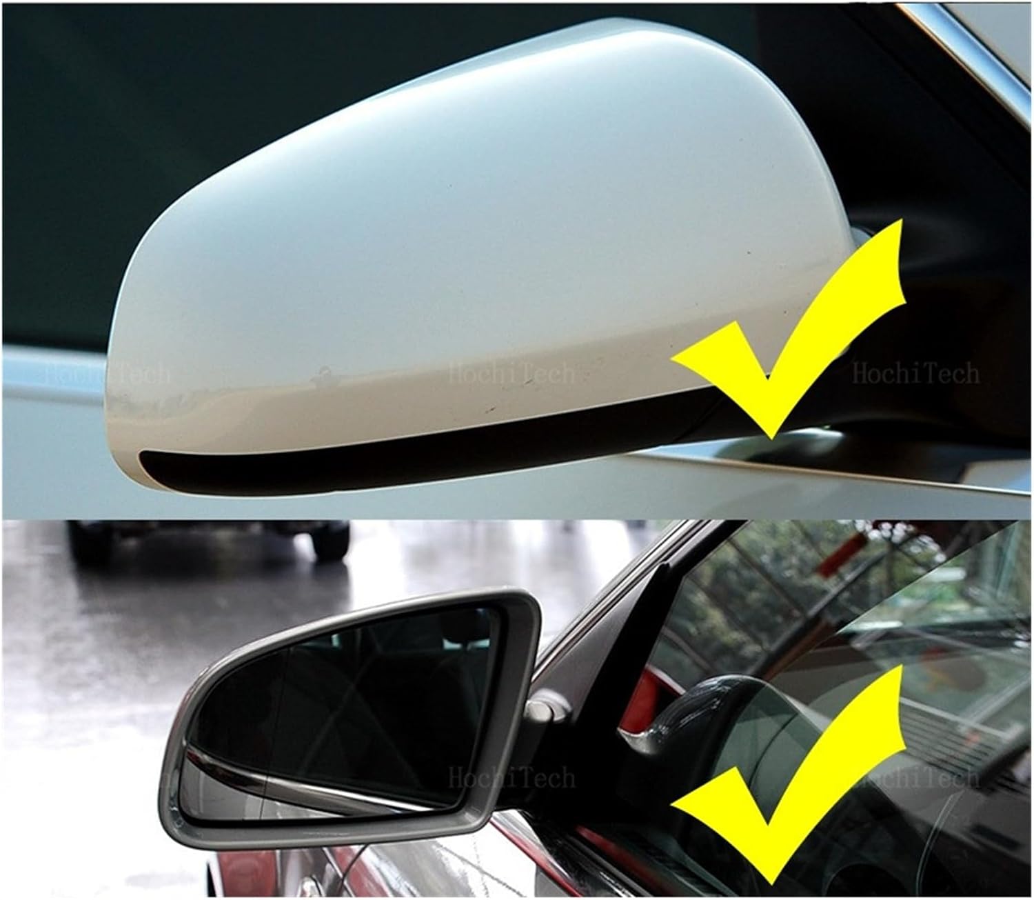 Black Side Mirror Caps Fit for A3 S3 8P 05-08 A4 S4 B6 B7 8E 8H, A6 S6 C6 4F Carbon Fiber Pattern Mirror Cover Covers
