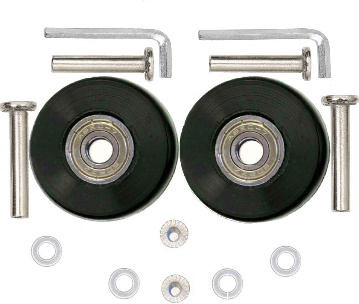 ORO 1 Pair Luggage Wheels Replacement 40 * 18mm Case Wheels with 8mm Bearings for Suitcase and Inline Skate