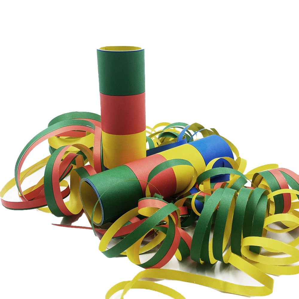 100 Rotoli di Stelle Filanti in Carta Colorata,40 rotolini,Perfette per Feste di Carnevale, Compleanni e Eventi Speciali!