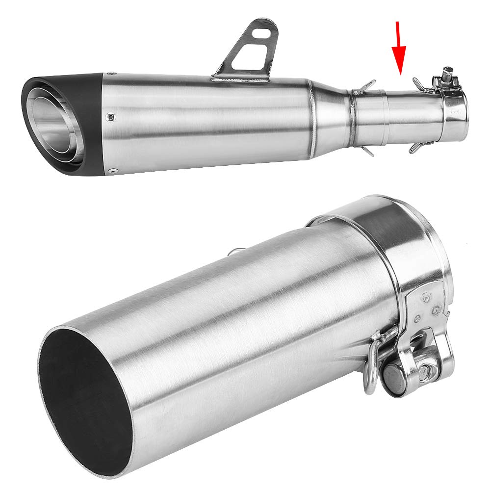 Qiilu Moto systèmes d'échappement Extrémités de tuyau, Connecteur d'adaptateur de tuyau de liaison intermédiaire d'échappement de moto de 51mm pour YZF-R6 2006-2014