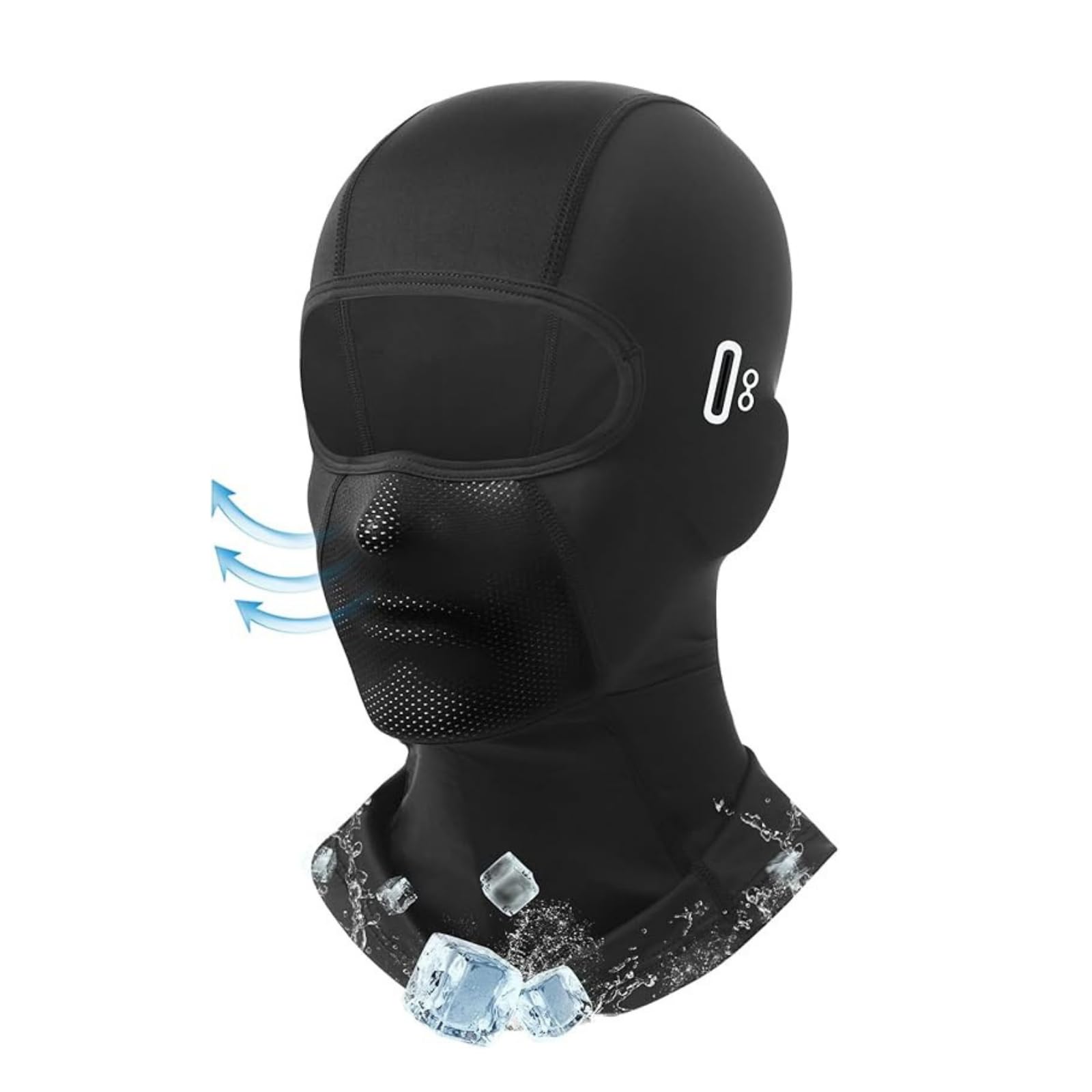 Balaclava for Men – Full Face Ski Mask with Glasses Slot, Breathable Balaclava Mask for Women & Men, Lightweight Ski Mask for Men for Riding, Running & Outdoor Sports Black-image-30