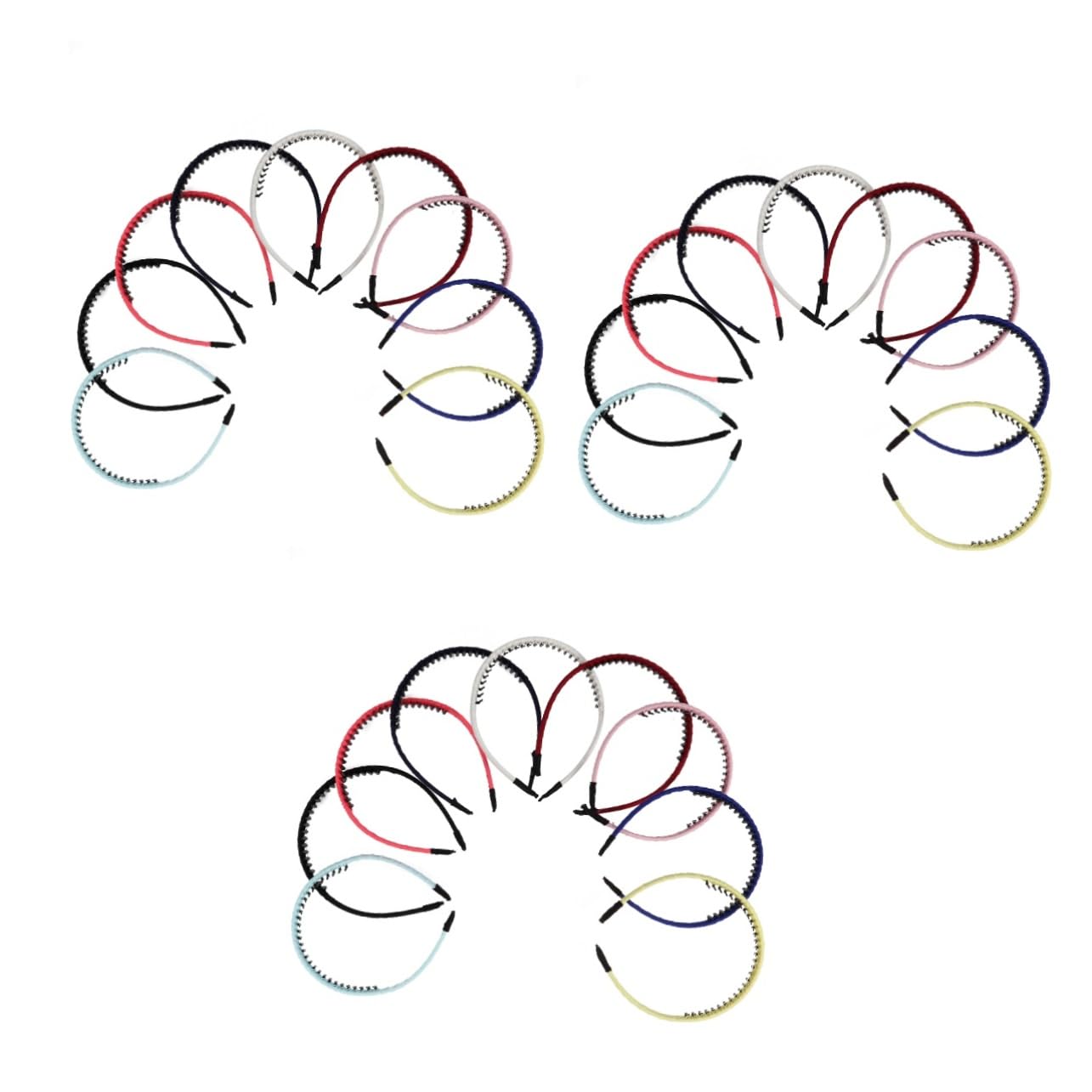 Didiseaon 27pezzi Cerchietto Toothed Headband Tessuto Da Colorati Per Ragazze e Donne Accessori Per Leggeri e Antiscivolo Perfetti Per Occasioni Quotidiane e Festive