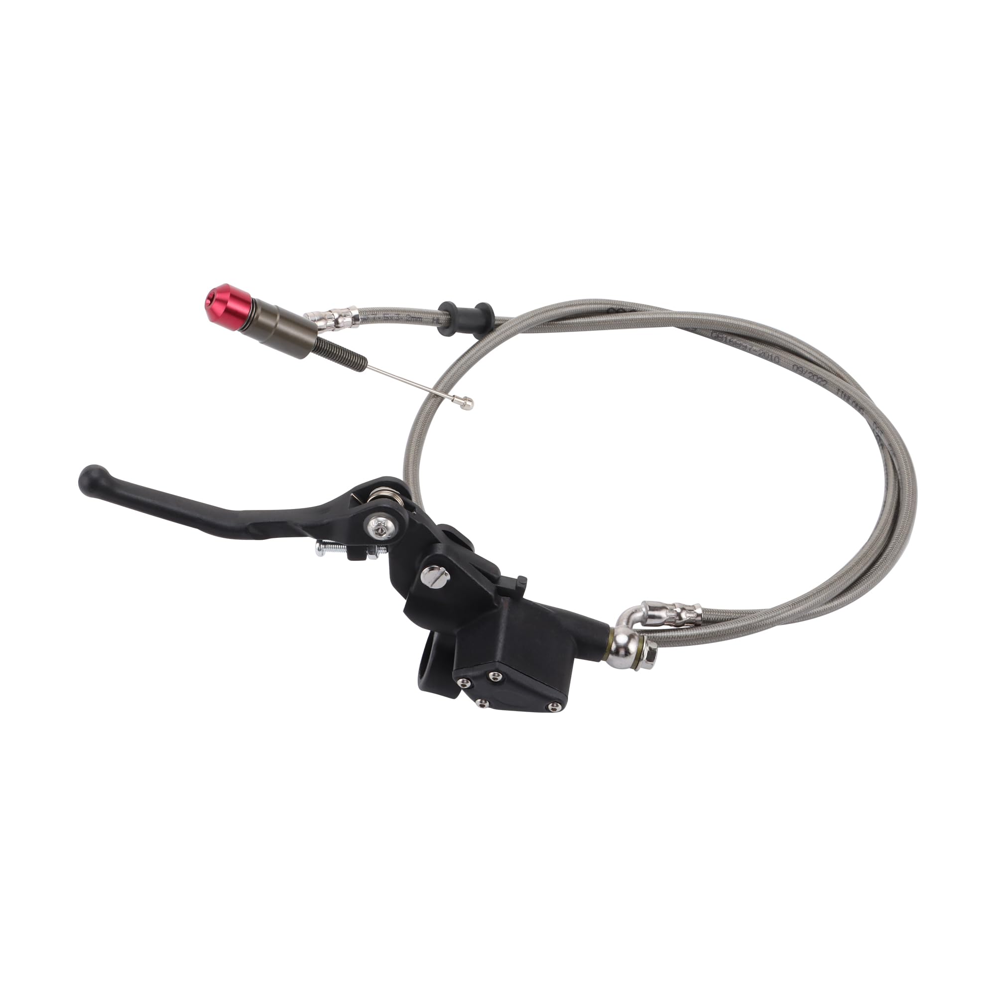 GOOFIT 1200mm Leveau d'embrayage hydraulique Leveau de réservoir de fluide de maître cylindre Remplacement pour 125cc - 250cc Moteur Vertical Off Road Motocycle Pit Dirt Bike Motocross ATV Quad Noir