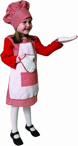 Dress Up America Disfraz de chef para niños, uniforme de panadero para niñas