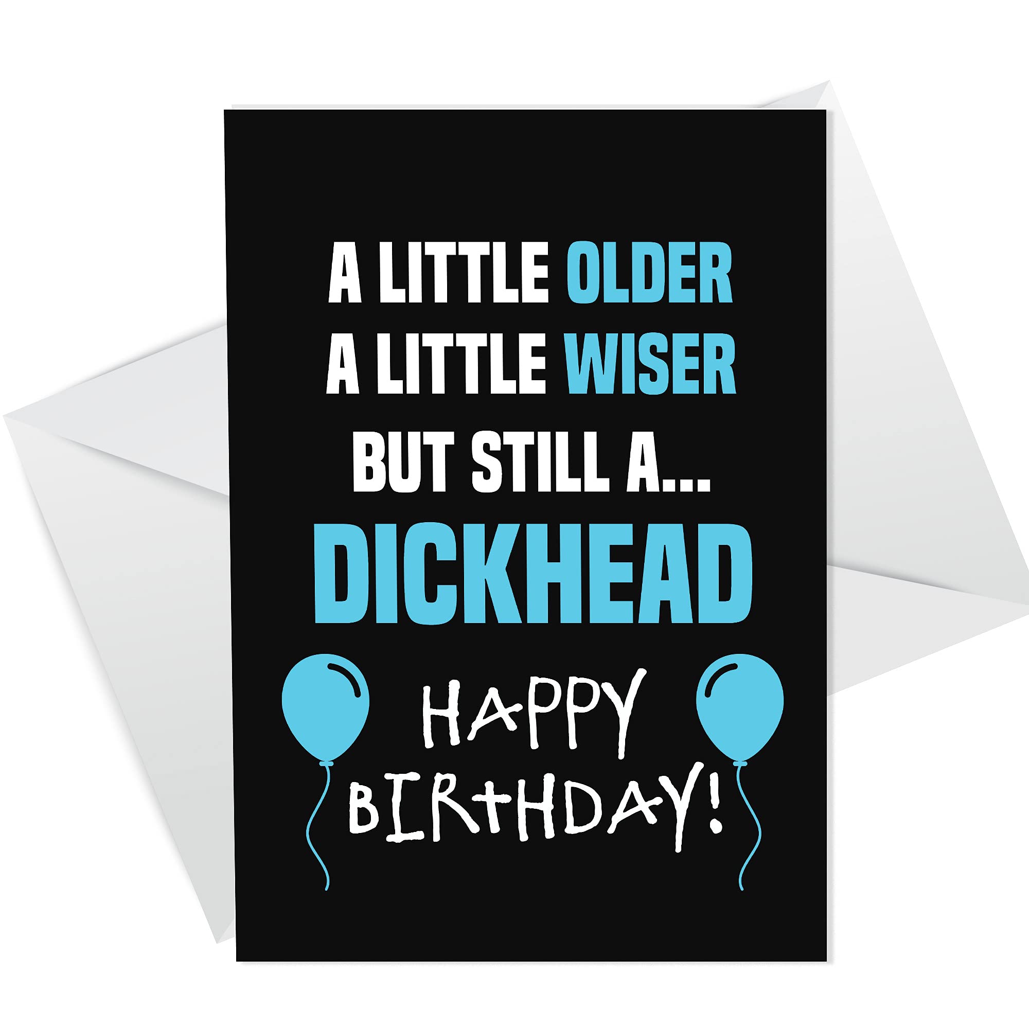RED OCEAN Funny Rude Birthday Card For Him Novelty Birthday Card For Dad Brother Son Boyfriend Husband
