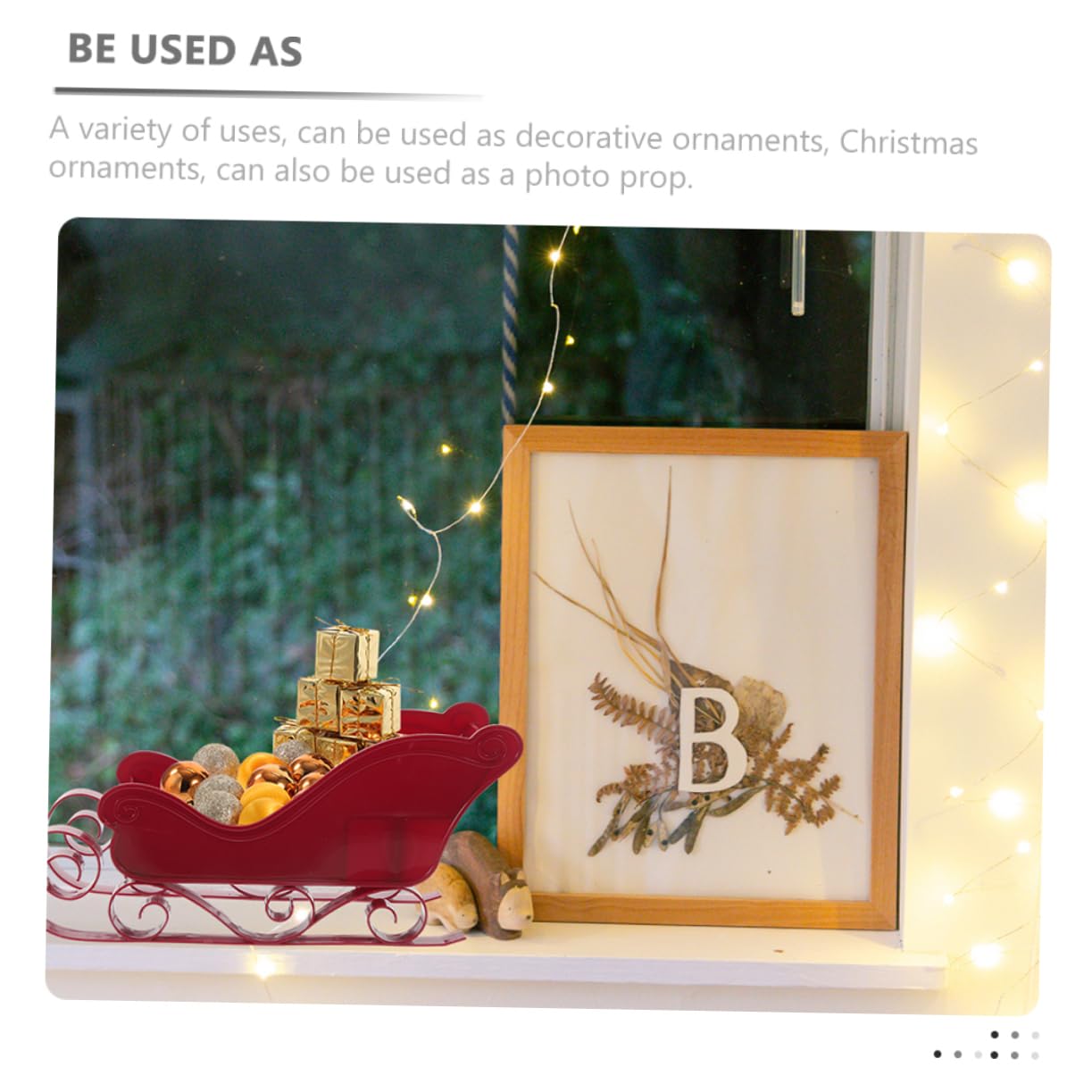 3st Weihnachtsschlitten Tischschlitten Holz: Deko Anhänger Weihnachten Hängender Weihnachtsmann- Weihnachtsverzierung Plastik Miniatur Ornamente