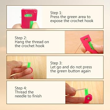 Automatic Needle Threader, DIY Needle Threaders for Hand Sewing Plastic Sewing Machine Needle Threader for Embroidery Cross Stitch Craft (3)