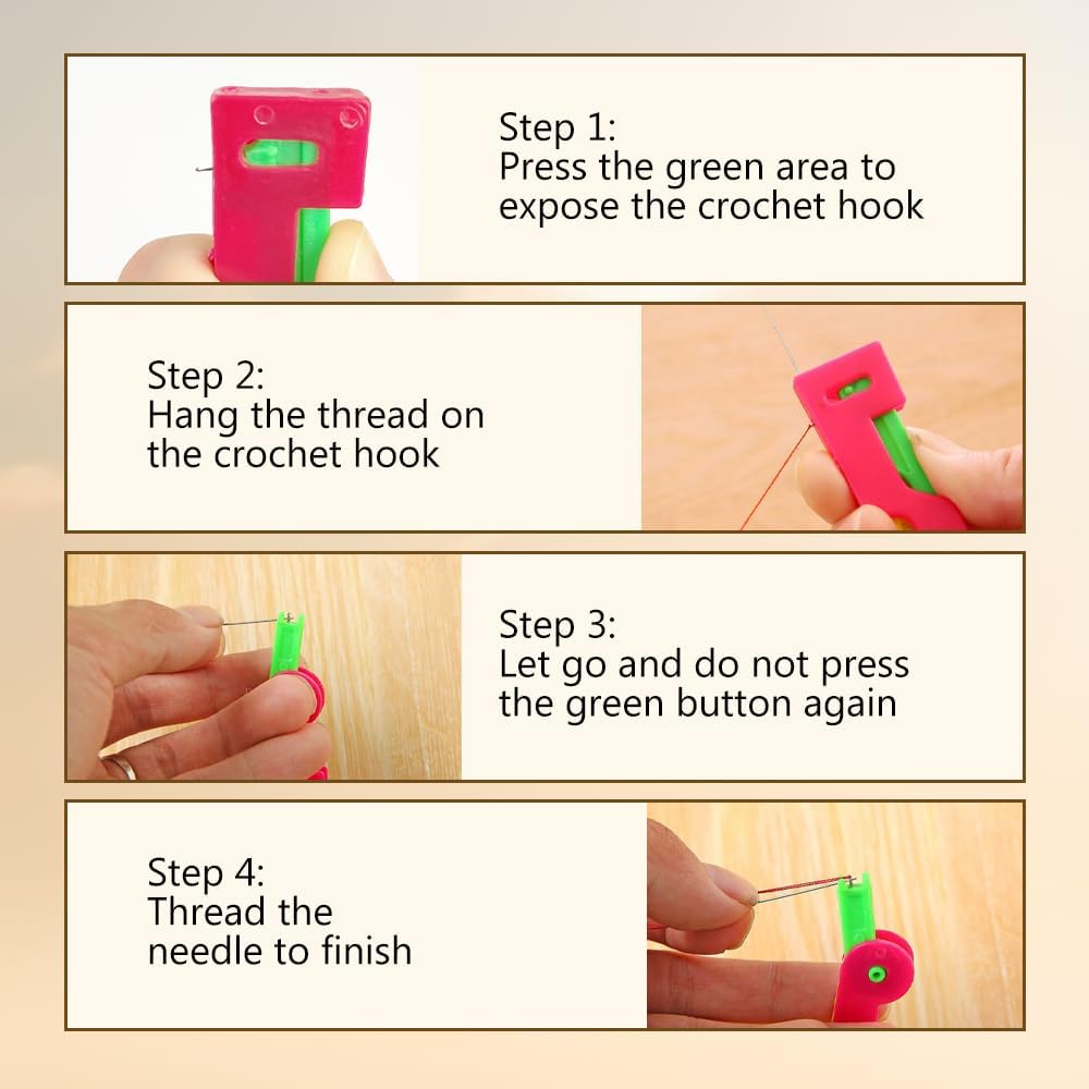 Automatic Needle Threader,2024 New Sewing Needle Threaders Automatic Needle Threading Device for Sewing Embroidery Cross Stitch Craft Stitching Knitting Quilting(5 Pcs)