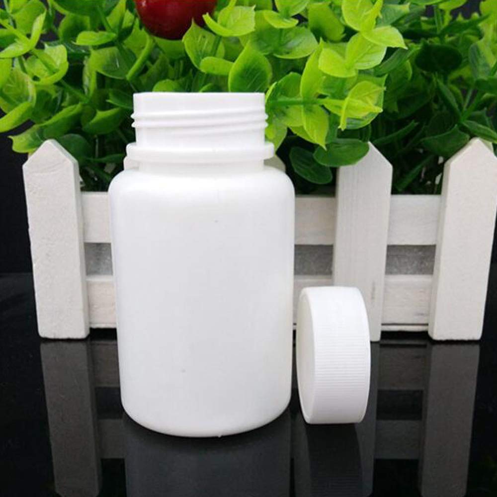 with Lids White Plastic Empty Portable Solid Powder Medicine Bottles Pill Tablet Holder Storage Case Container Box 100ML Big