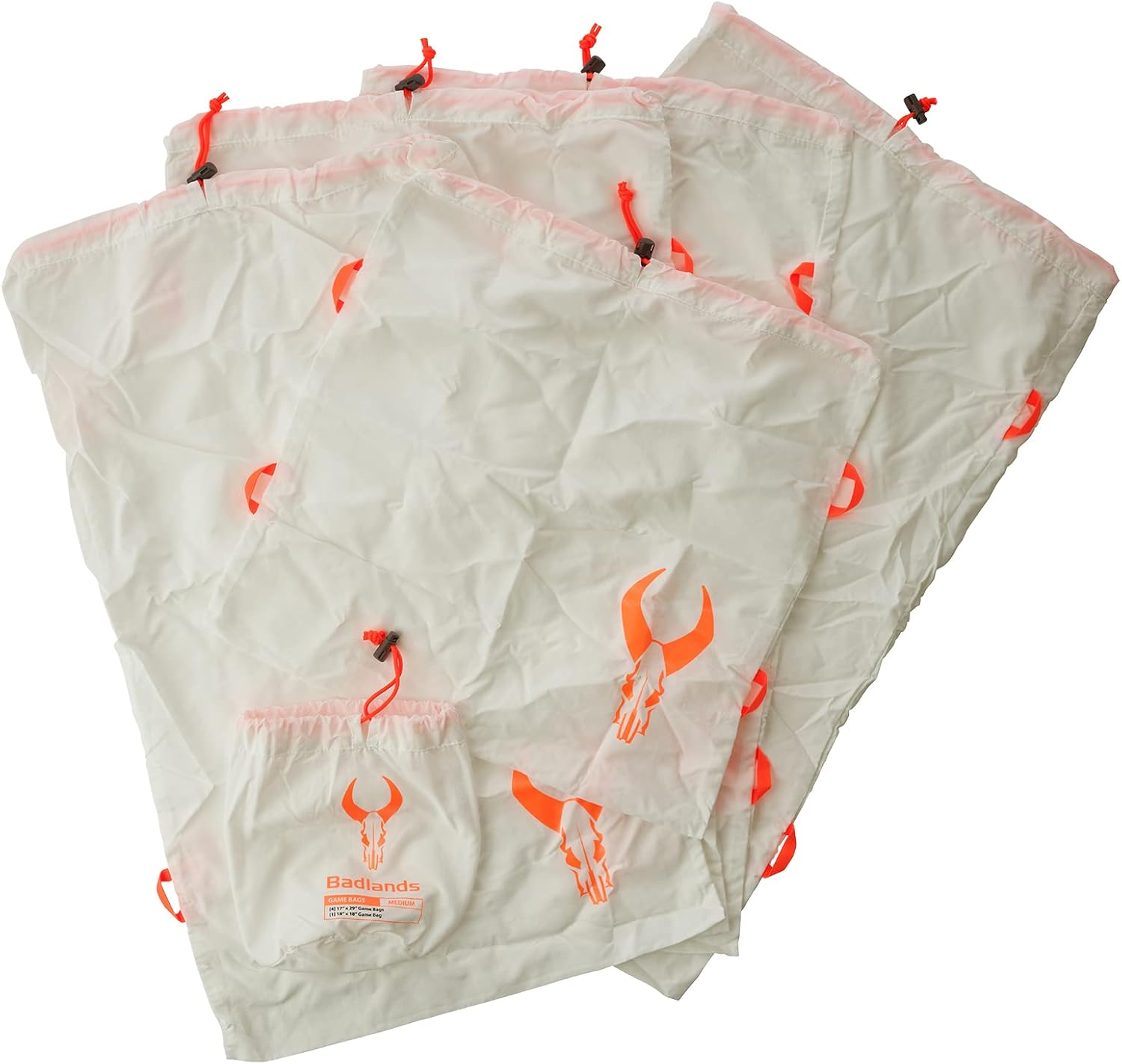 Badlands Game Bags 5 Pack - Breathable Meat Bags for Elk, Deer, Antelope, Machine Washable with Reinforced Seams, Medium or Large Kits Available