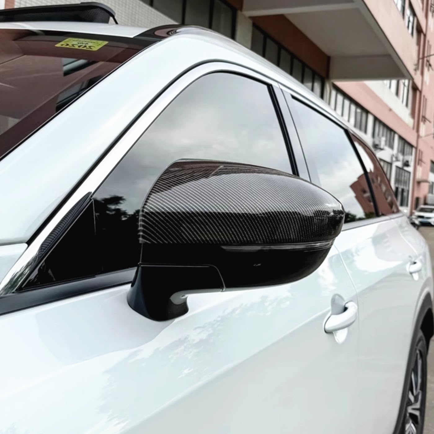 ZiWen Sport Carbon Fiber Gloss Black Door Rearview Mirror Cover Trims for Nissan Pathfinder 2022-2026 Murano 2026 (Carbon Fiber Print)