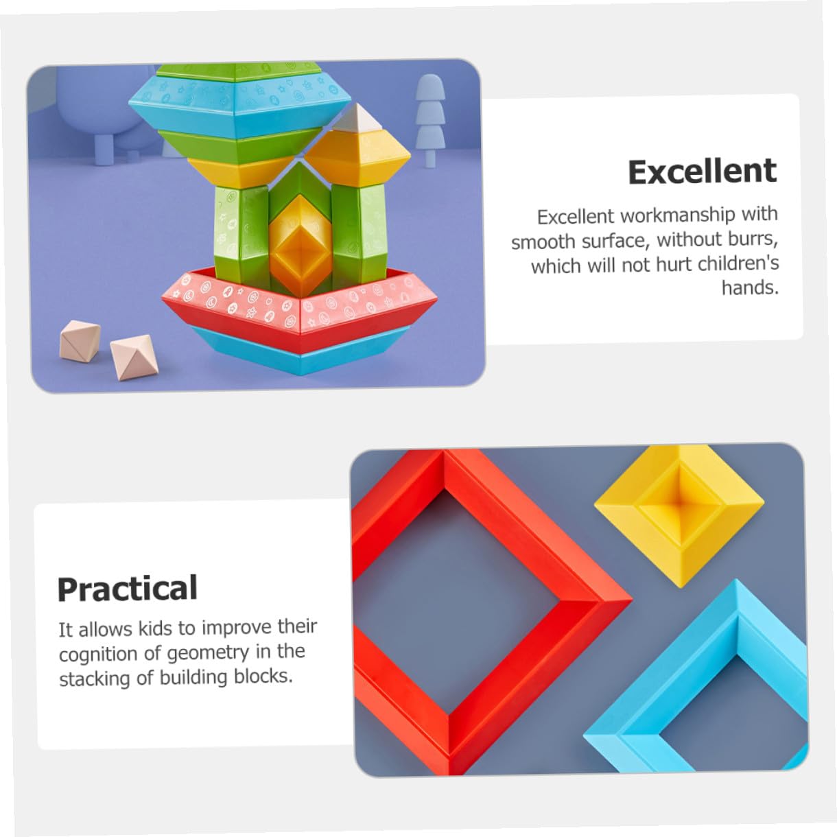 POPETPOP 30 Piezas Bloques de Construcción de Colores para Juguetes Educativos de Formas Geométricas Desarrollo Motricidad Interactivo Infantil