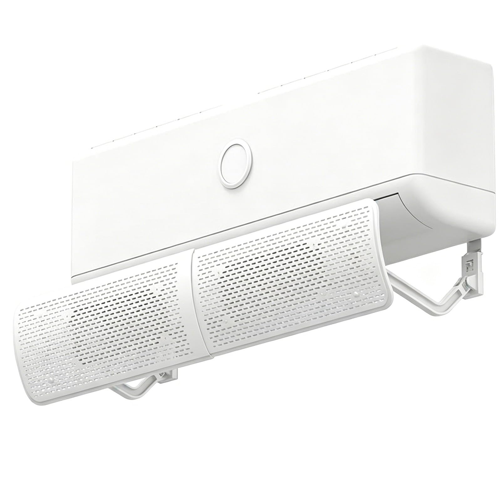 YUE JJXN AC Vent Deflector With Adsorption Mesh, 16.1-28.3in Adjustable Wall Air Conditioner Deflector, No Drill Airflow Redirector