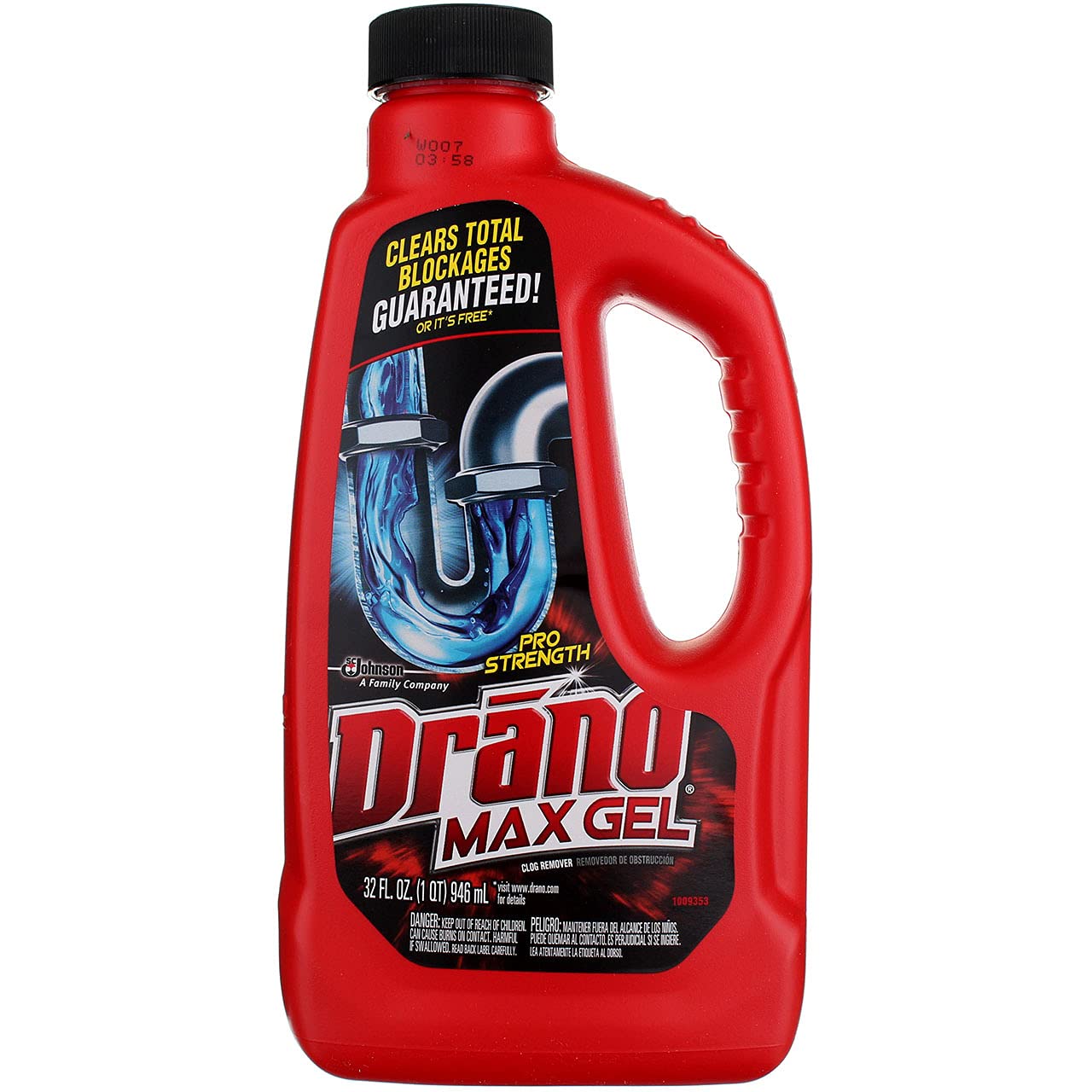 Generic Drano Max Gel Clog Remover 32 oz (Pack of 2), Unscented, Drain Clog Remover, Cleaning Product