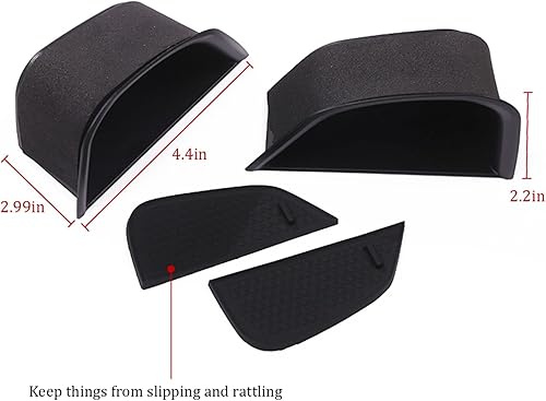 Miniatura 6 de TOYCIDFG Caja de almacenamiento lateral de puerta frontal para Alfa Romeo Giulia 2017-2020 con reposabrazos para teléfono, caja de almacenamiento